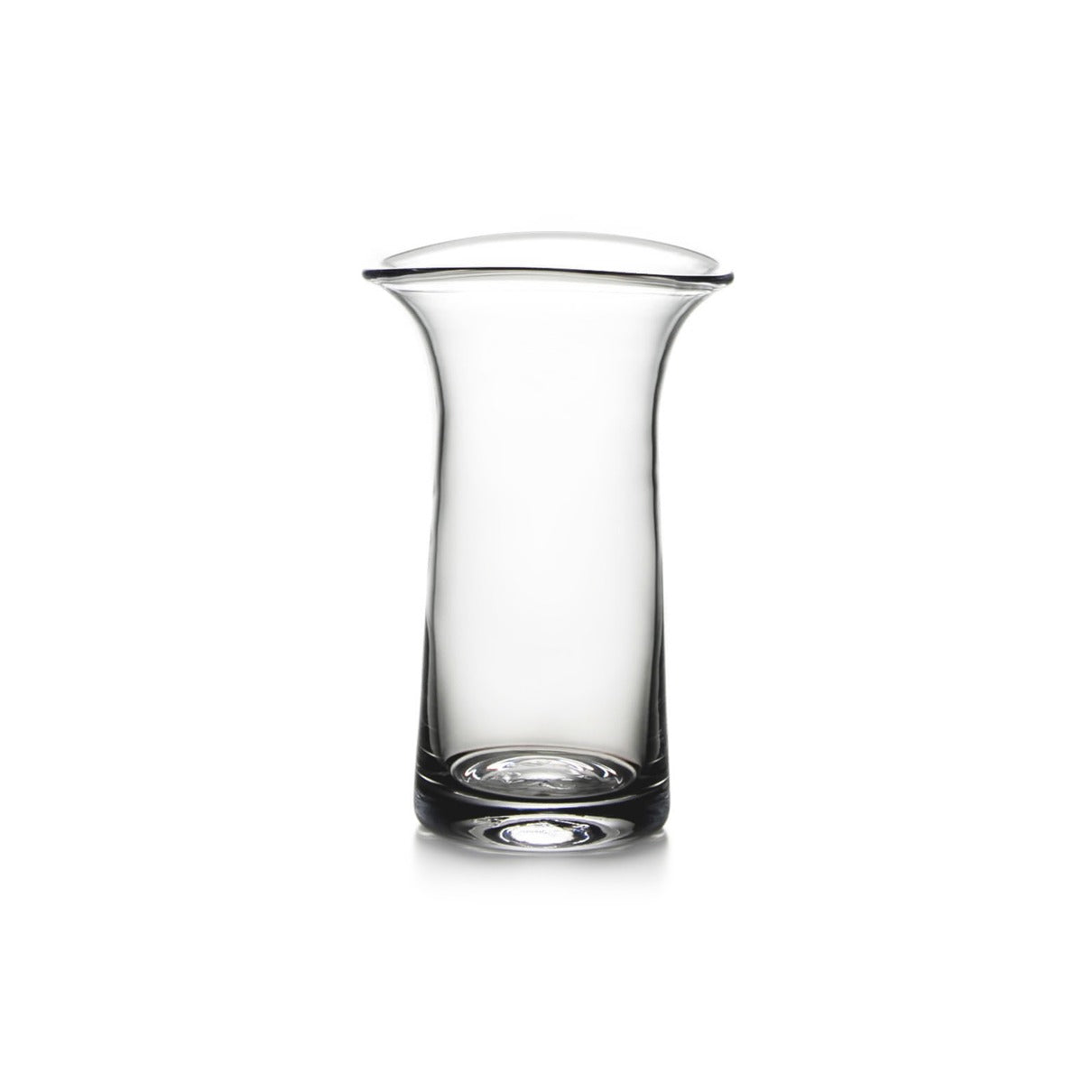 Glass sculpture of a tall, stylized Christmas tree with a clear finish.