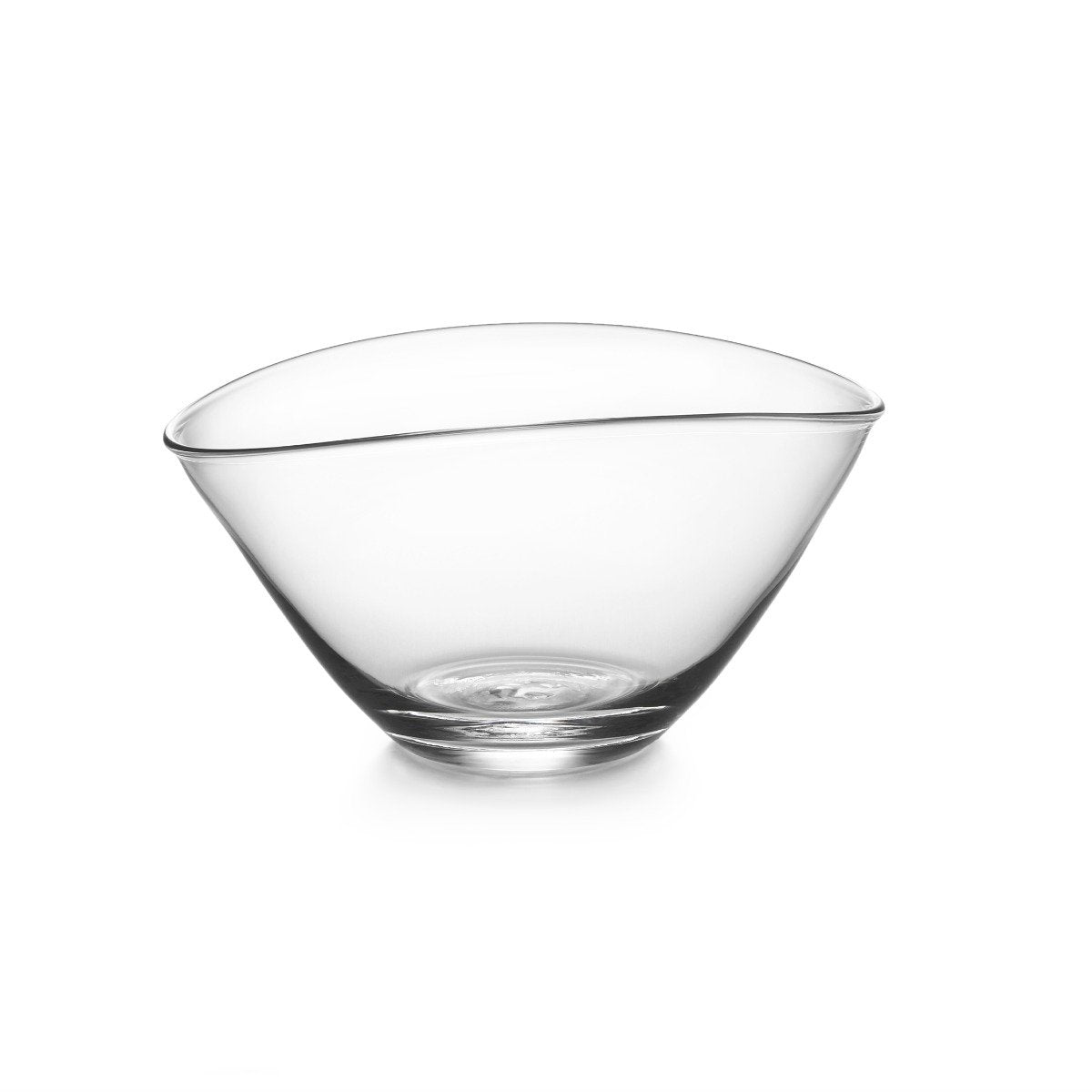 Glass figurine in the shape of a tall, stylized Christmas tree.