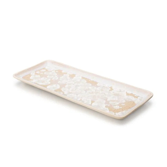 Crystalline Rectangular Platter - S - 2nd - Candent White view 1