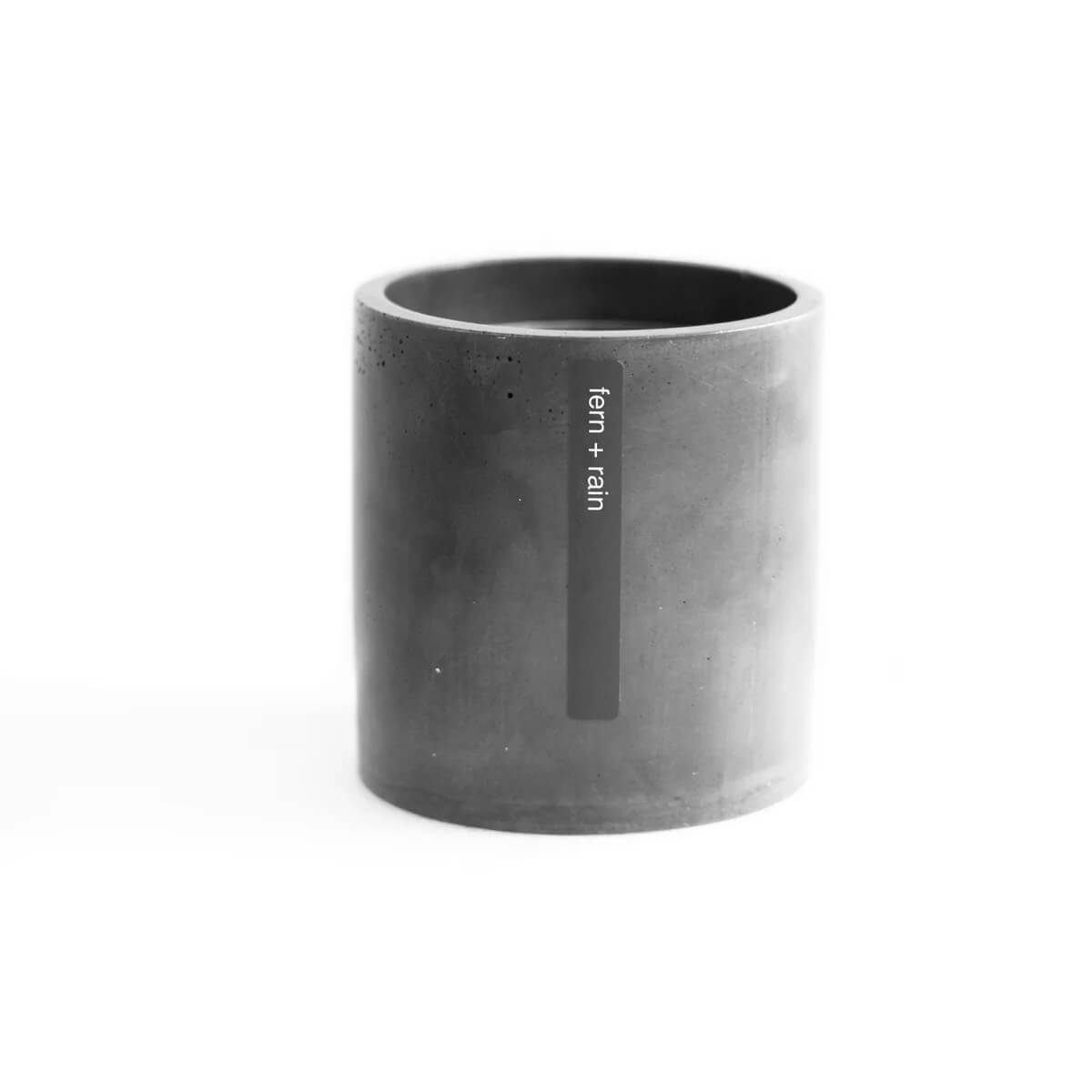 Fern and Rain Charcoal Concrete Candle