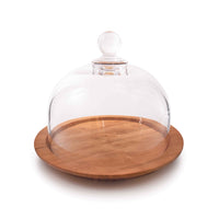 Hartland Cheese Dome with Cherry Wood Base view 1