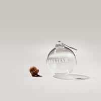 Engraved "Believe" Round Ornament in Gift Box view 2