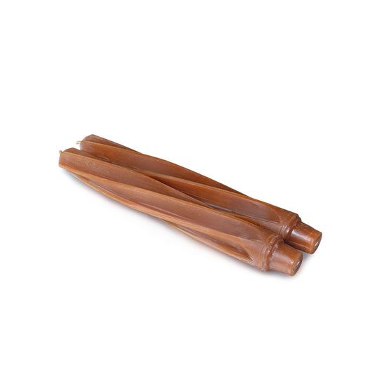 Terracotta Twist Taper Candle Set - 9 Inch view 2