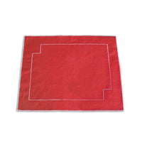 Cardinal Red Linen Rectangular Placemat view 1