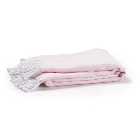 Matouk Pink Pezzo Throw view 1