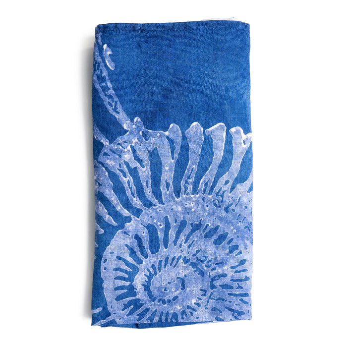 Indigo Shell Linen Napkin - 18 Inch view 1