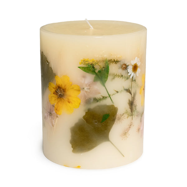 Rosy Rings Lemon Blossom Pillar Candle - 4.5 x 5.5 view 1