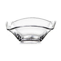 Clear glass bowl with wide flared rim and curved sides.