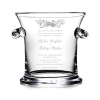 Norwich Ice Bucket - L with Engraved Wedding Invitation view 1