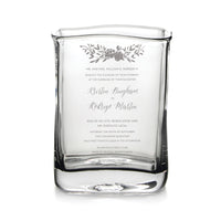 Engraved Weston Vase - L with Wedding Invitation view 1