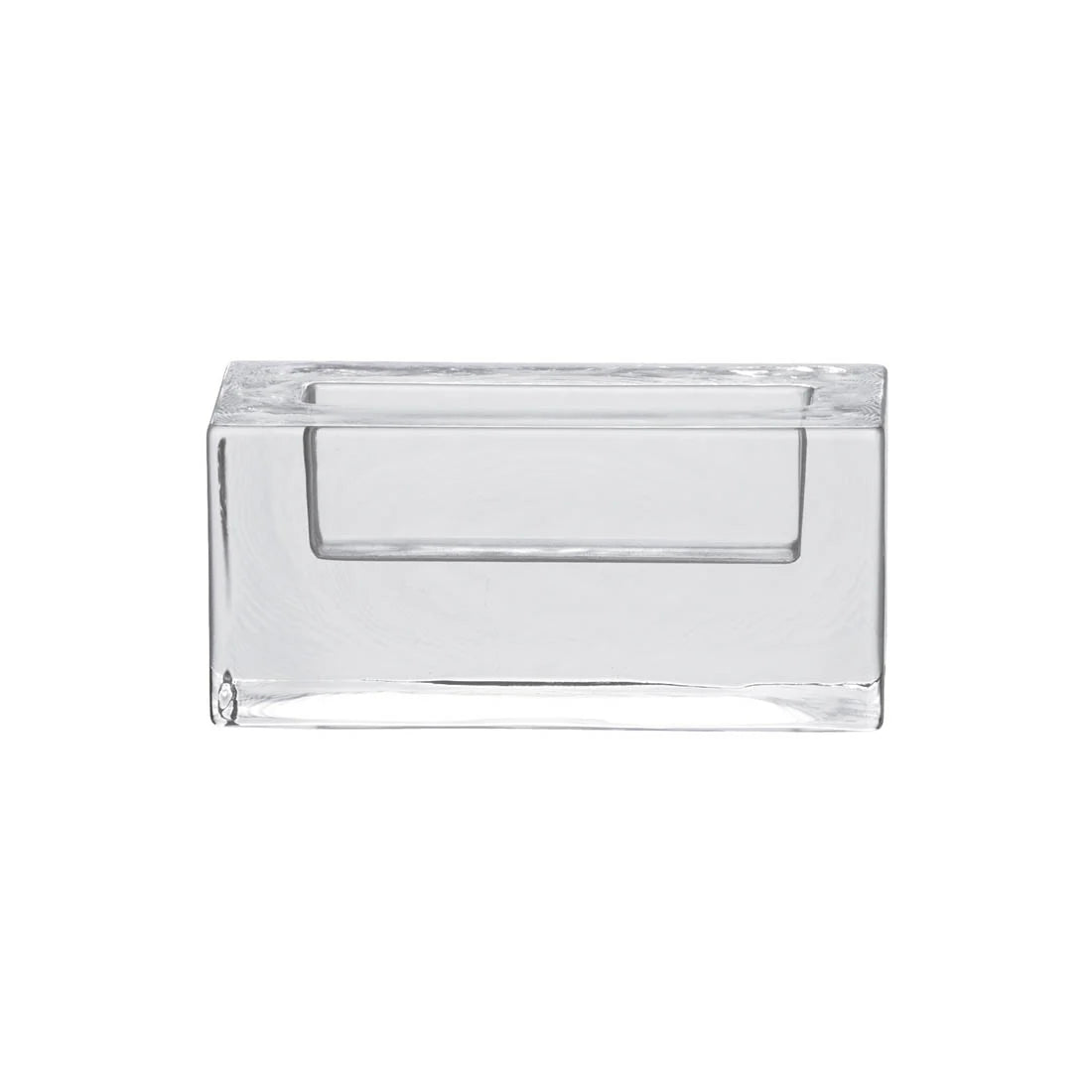 Clear acrylic cardholder with horizontal slot opening on front.