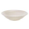 Ivory ceramic bowl with concentric crackle texture pattern and wide shallow shape.