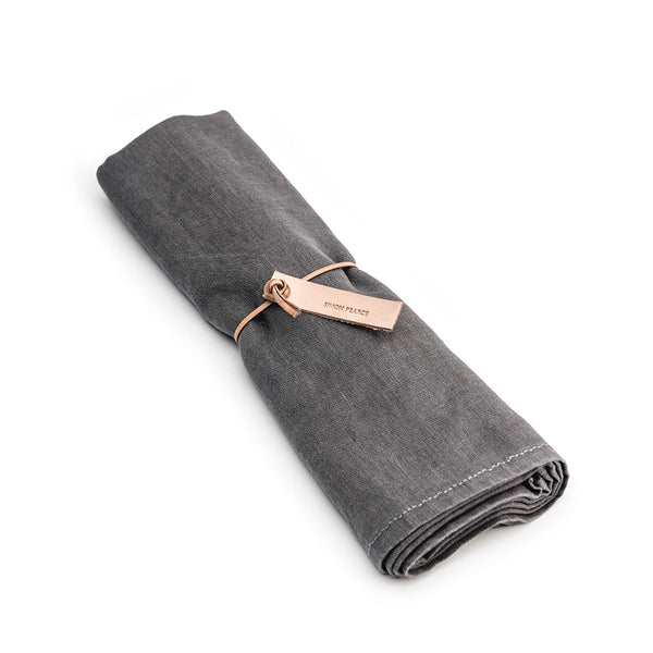 Linen Runner, 95 Inch — Grey view 1