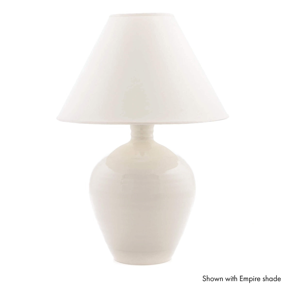 Belmont Lamp, Medium — Crackle Ivory