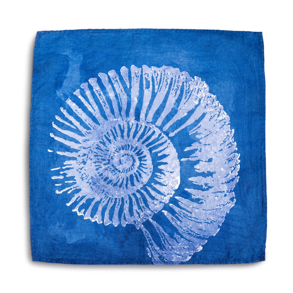 Indigo Shell Linen Napkin - 18 Inch view 2