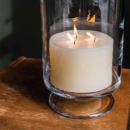 Pillar Candle, 6" x 4" — Ivory Three Wick