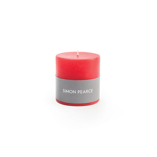 Pillar Candle, 3ʺ x 3ʺ — Holiday Red