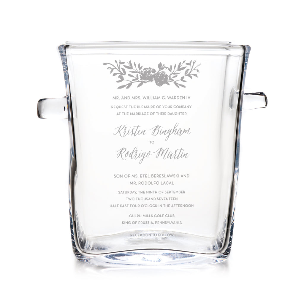 Woodbury Chiller with Engraved Wedding Invitation view 1