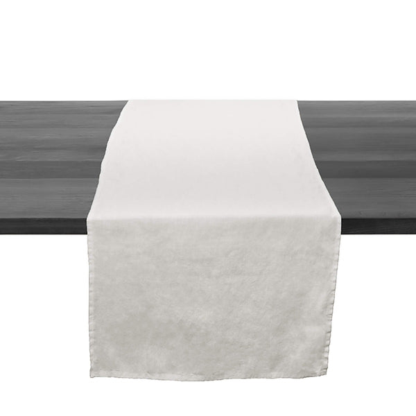 Linen Runner, 95 Inch — White view 1