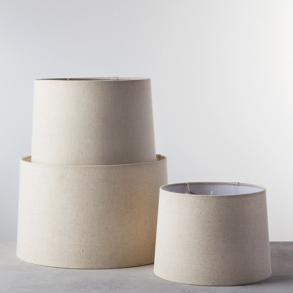 Linen Barrel Shade — Natural view 4