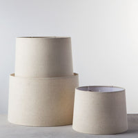 Linen Barrel Shade — Natural view 4