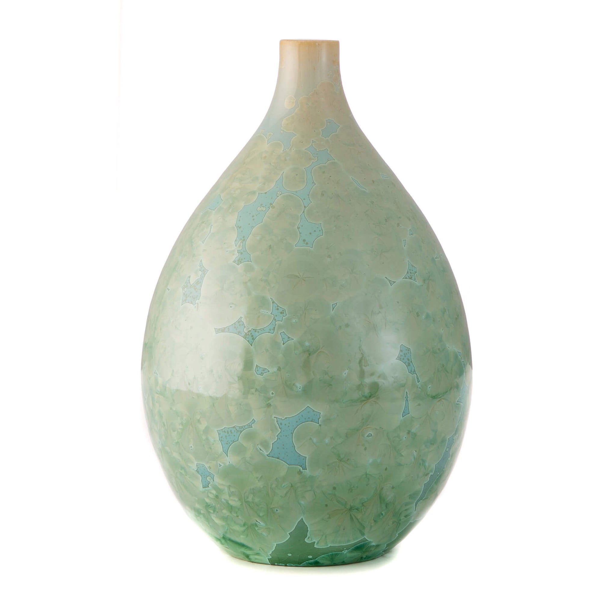 Crystalline Teardrop Vase, Medium — Jade