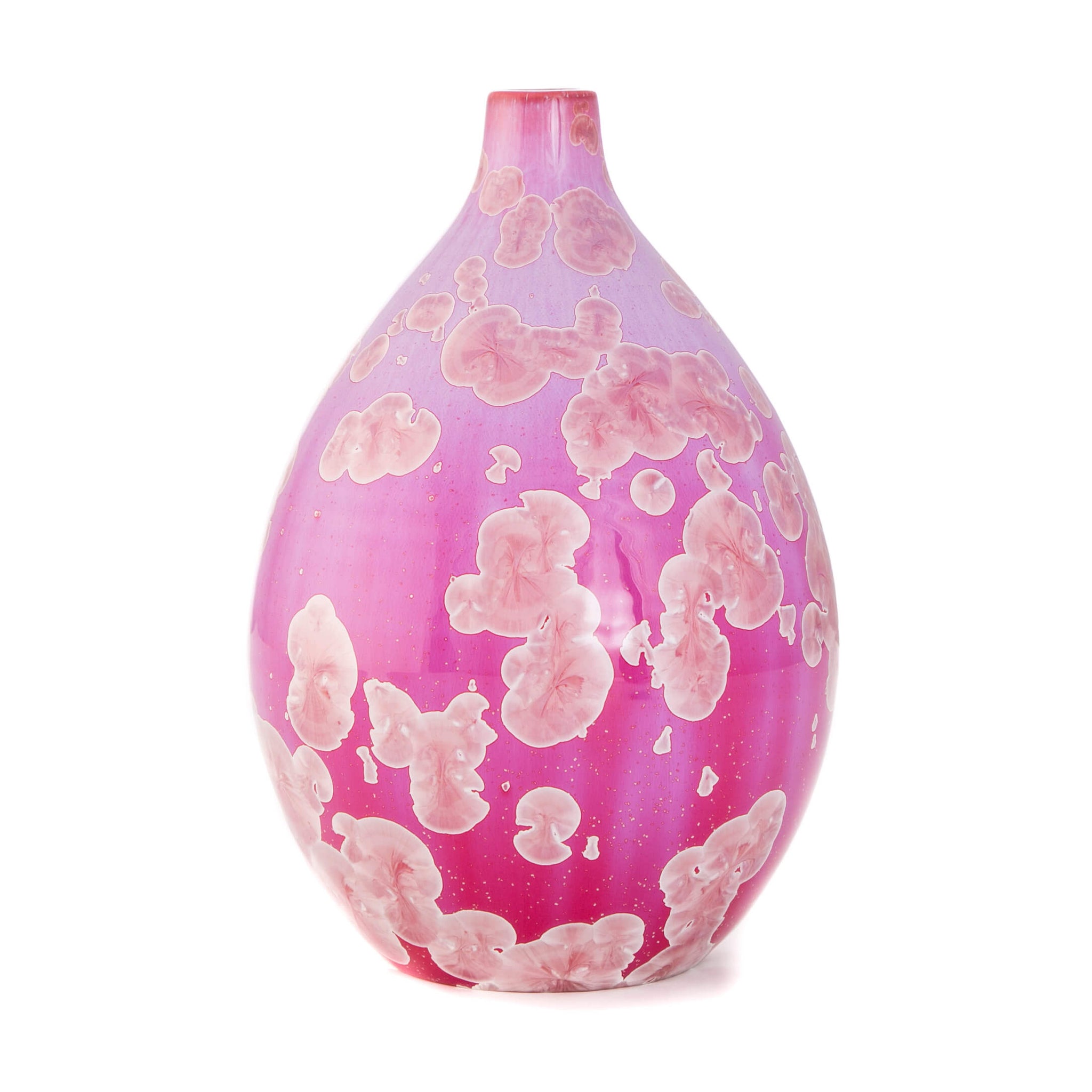 Teardrop Crystalline Vase, Medium — Rose