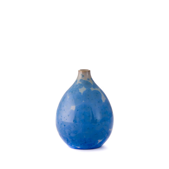Crystalline Teardrop Vase, Small — Cobalt