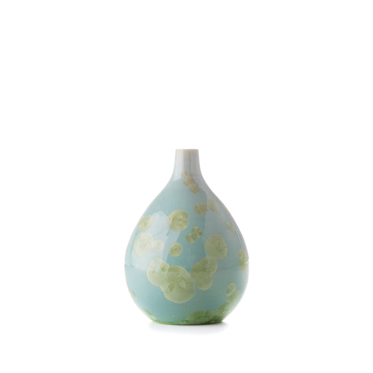 Crystalline Teardrop Vase, Small — Jade