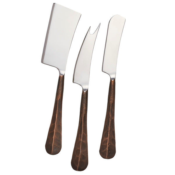 Simon Pearce Woodbury Cheese Knife Set | Hand-Forged Stainless Steel