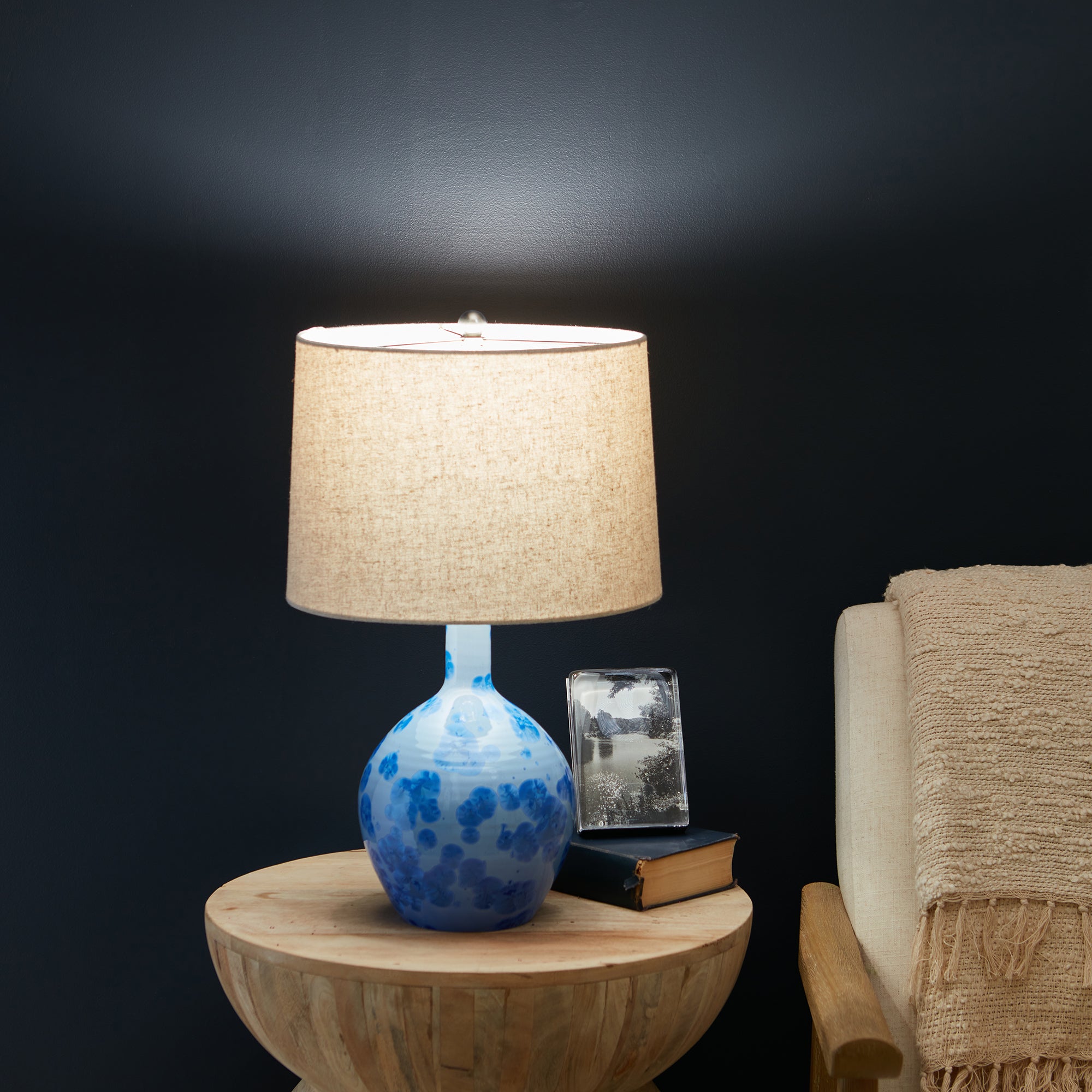 Simon Pearce Crystalline Warren Lamp