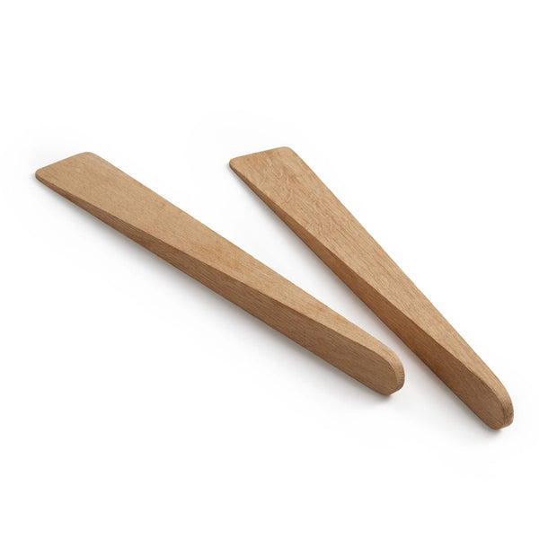 Modern Salad Server Set, 13 Inch — Oak view 1