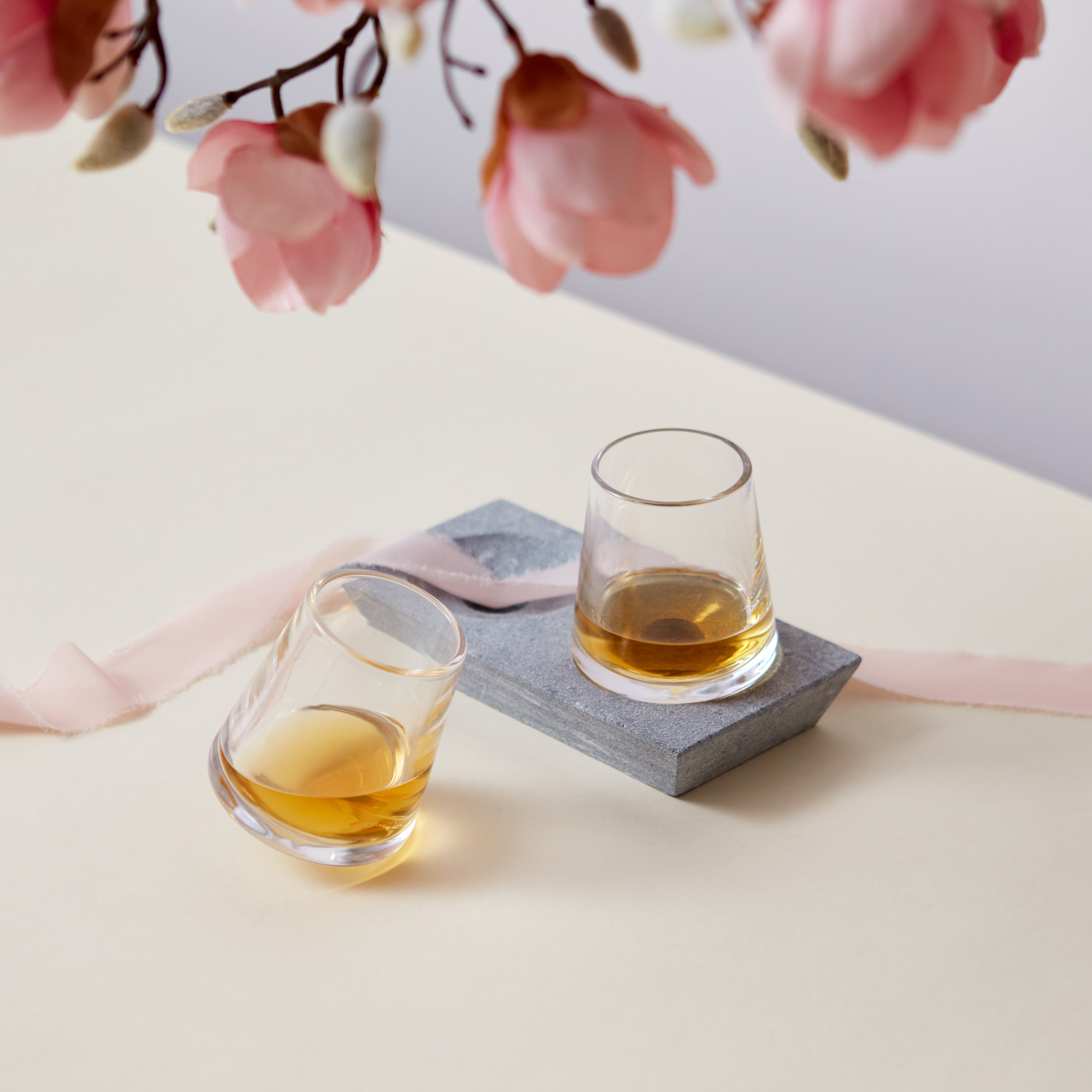 Simon Pearce Alpine Whiskey Set with Soapstone Base