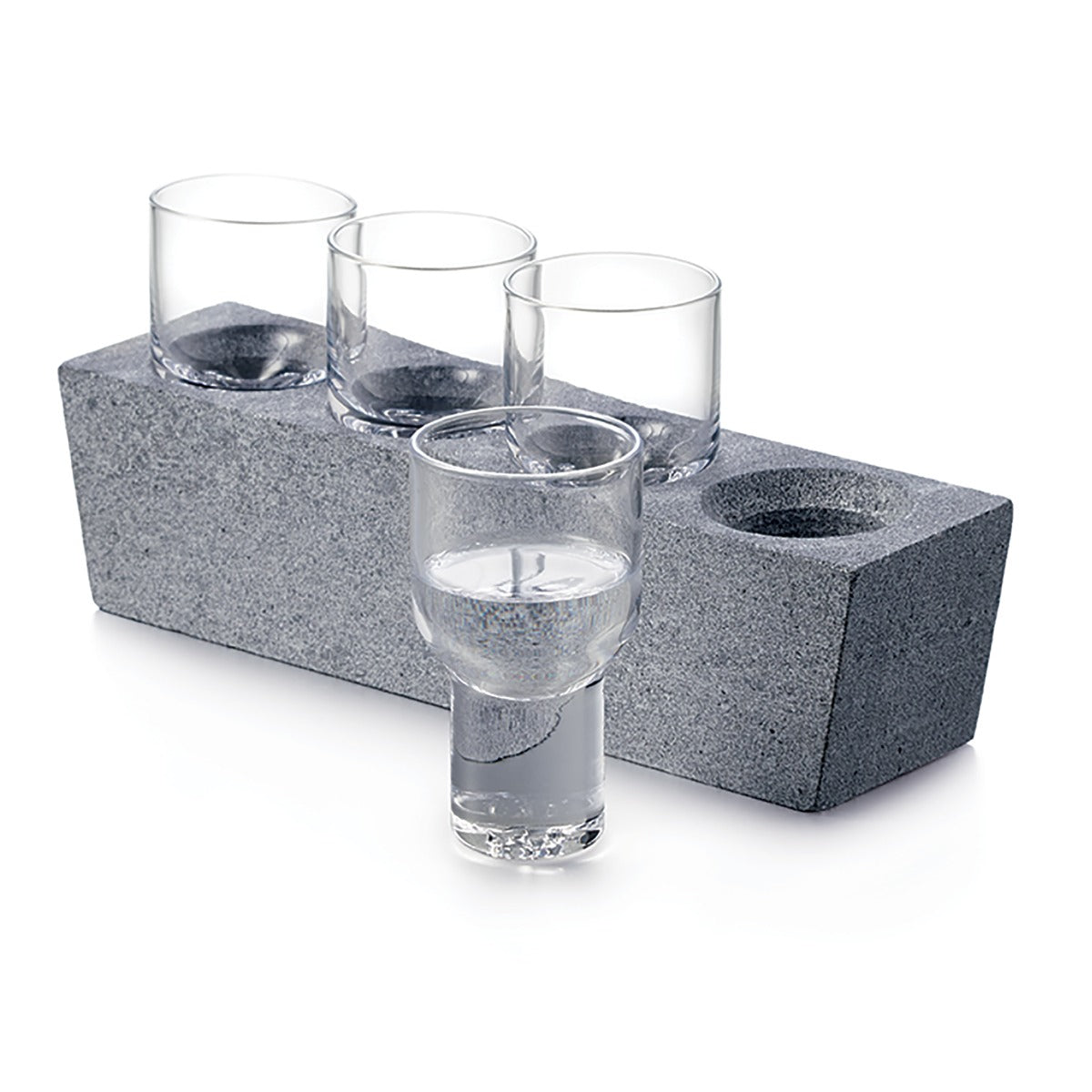 Alpine Vodka Set with Soapstone Base