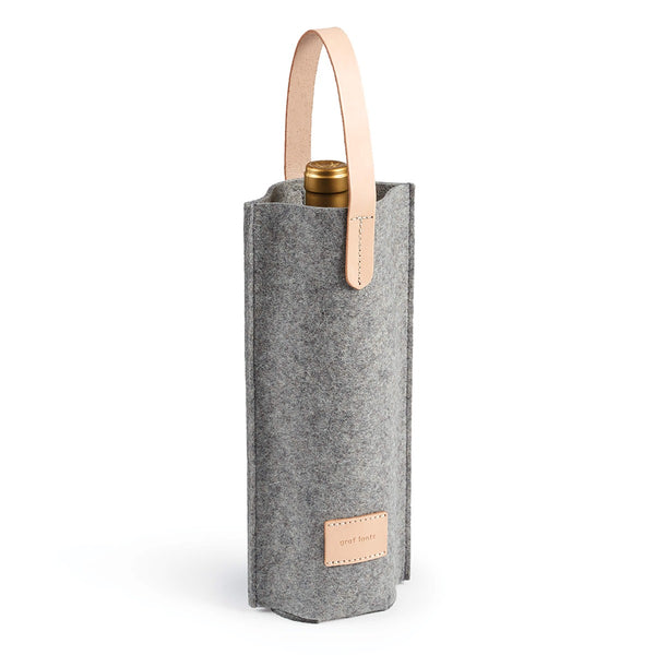 Felt Wine Carrier — Grey view 2