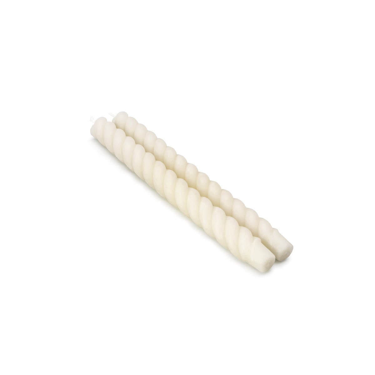 Rope Taper Candle, 10", Set of 2 — Cream