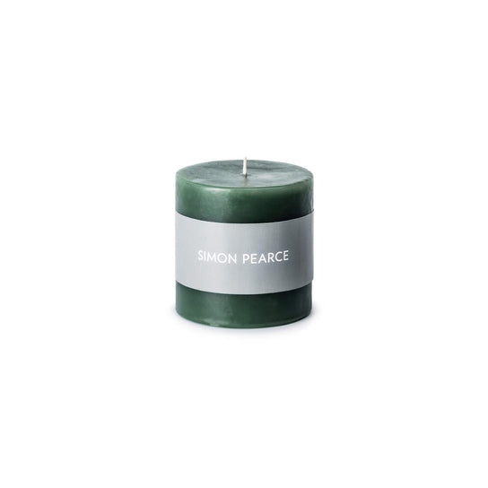 Hunter Green Pillar Candle view 1