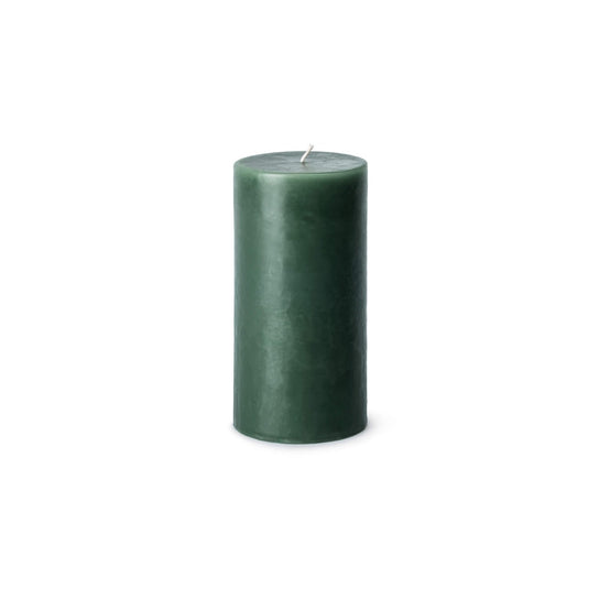 Hunter Green Pillar Candle view 4