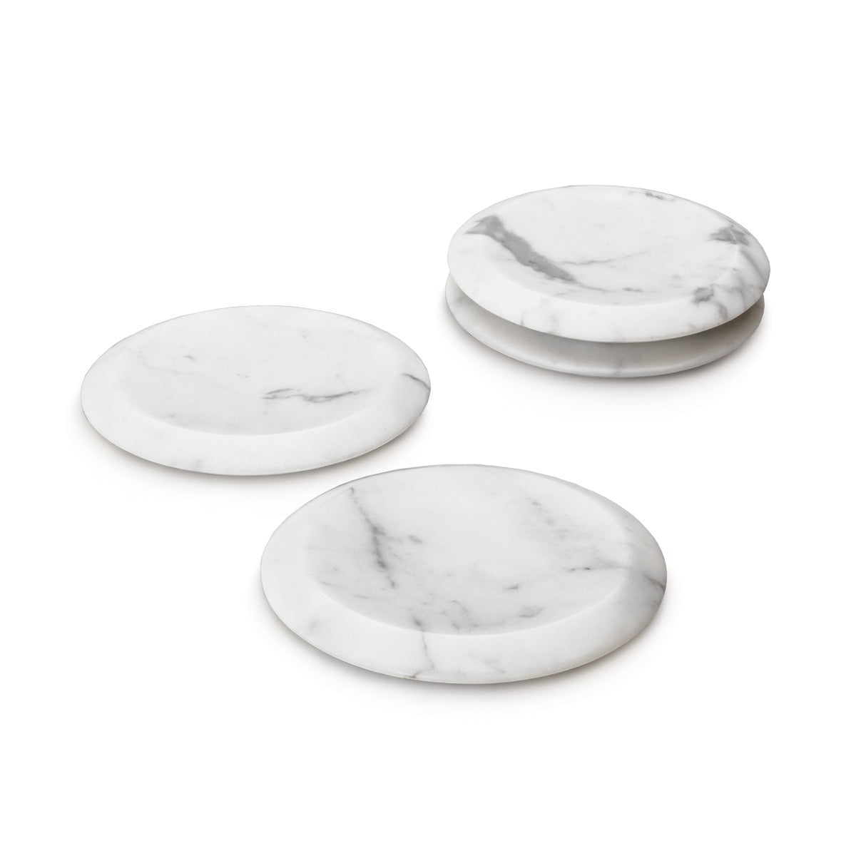 Marble Coasters, Set of 4 — White