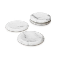 Coasters, Set of 4 — White Marble view 2