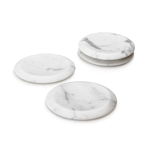 Coasters, Set of 4 — White Marble view 2