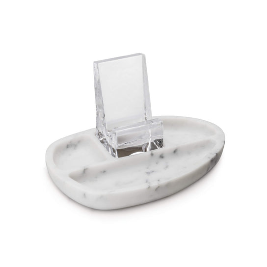 Woodbury Desk Caddy — White Marble
