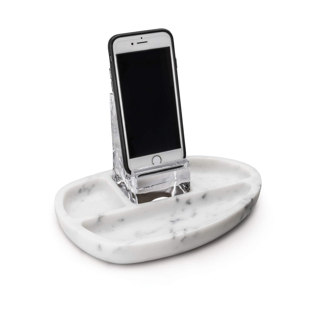 Woodbury Desk Caddy — White Marble view 6