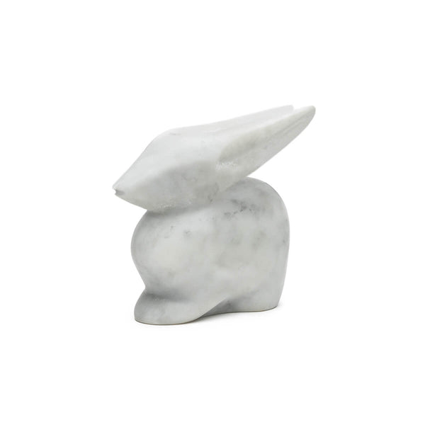White Marble Rabbit in Gift Box view 1