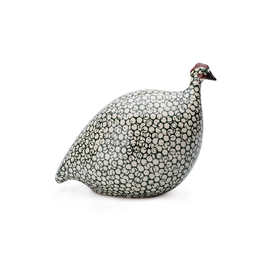 Guinea Hen, Small — White Spotted Duck Green