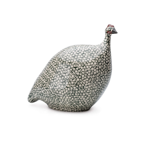 Guinea Hen, Large — White Spotted Duck Green