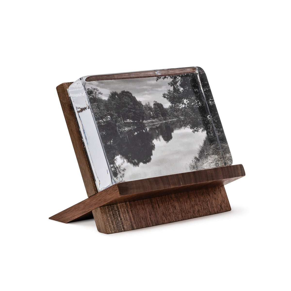 Woodbury Horizontal Photo Block, 4" x 6" — Wood Base