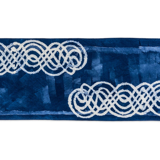 Linen Runner, 67" — Blue Waves