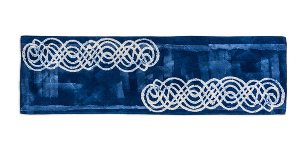 Linen Runner, 67" — Blue Waves view 1