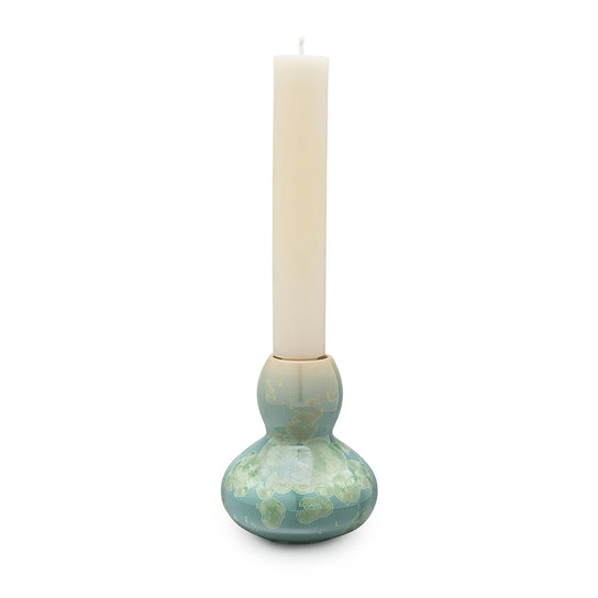 Woodstock Pottery Candlestick — Crystalline Jade